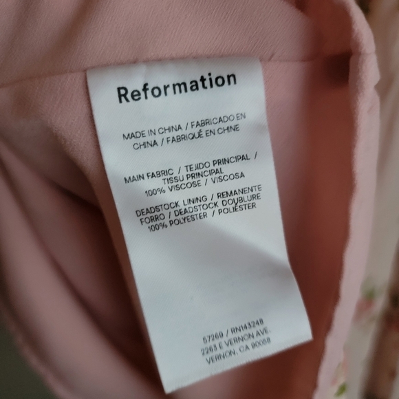 Reformation Davonne Dress in Audrey size 6 NWT - Picture 9 of 11